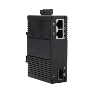 EKN0102GI Mini Industrial Gigabit PoE Switch, 2-Port RJ45 + 1-Port SFP