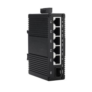 EKN0501GIS Mini Industrial Gigabit Ethernet Switch 5-Port + 1 SFP, Redundant Wide-Voltage Power