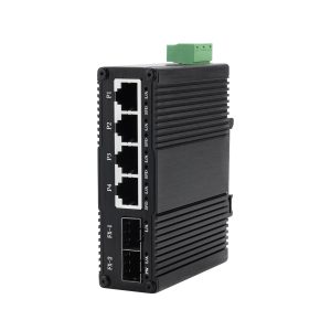 EKN0402GSA Industrial Gigabit Ethernet Switch, 4-Port RJ45 + 2-Port SFP, AC 85–250V Input